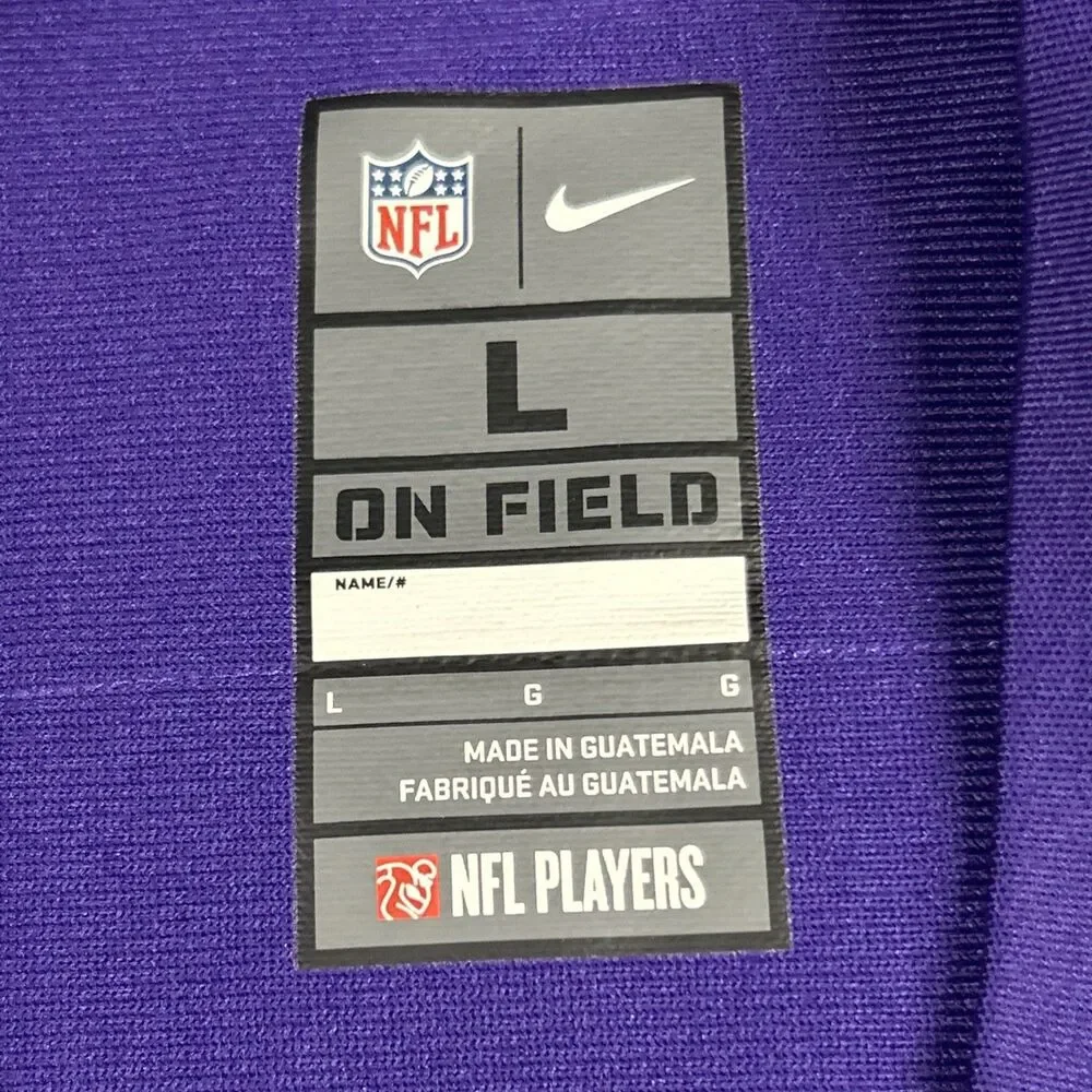 Minnesota Vikings Jersey Mens Large Purple #14 Stefon Diggs Football Nike NFL